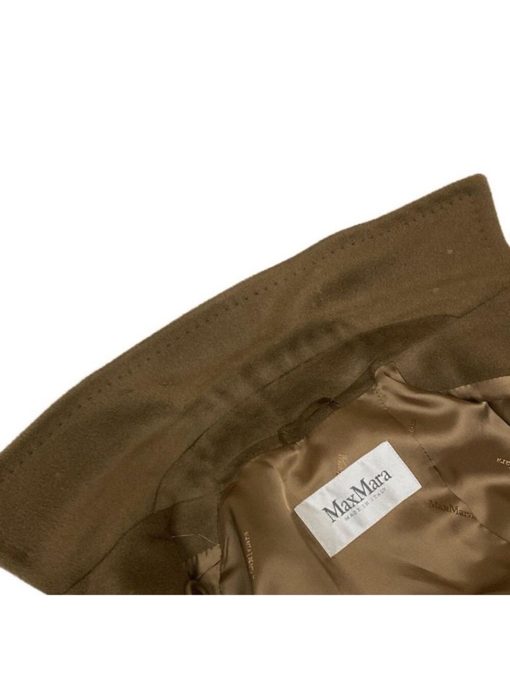 Max Mara Coat Madame Icon Brown Long Sleeve Autumn Winter Wool Cashmere - Picture 8 of 14